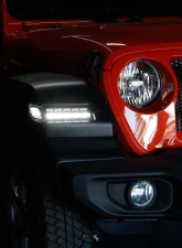 Spyder Auto Full LED Sequential Signal Front Bumper Lights Black Jeep Wrangler 2018-2019                                     - CBL-YD-JW18-SEQ-BK - Image 11