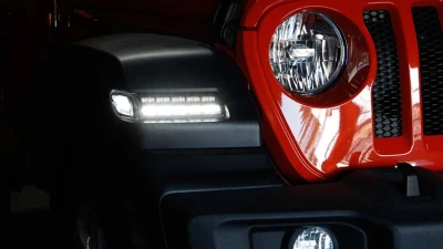 Spyder Auto Full LED Sequential Signal Front Bumper Lights Black Jeep Wrangler 2018-2019                                     - CBL-YD-JW18-SEQ-BK - Image 11