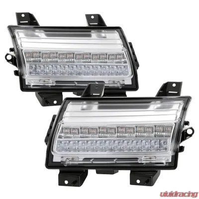 Spyder Auto Full LED Sequential Signal Front Bumper Lights Chrome for Jeep Wrangler 2018-2019 - CBL-YD-JW18-SEQ-C