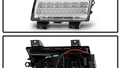 Spyder Auto Full LED Sequential Signal Front Bumper Lights Chrome for Jeep Wrangler 2018-2019                                     - CBL-YD-JW18-SEQ-C - Image 2