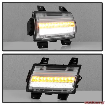 Spyder Auto Full LED Sequential Signal Front Bumper Lights Chrome for Jeep Wrangler 2018-2019 - CBL-YD-JW18-SEQ-C