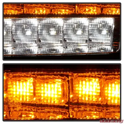 Spyder Auto Full LED Sequential Signal Front Bumper Lights Chrome for Jeep Wrangler 2018-2019 - CBL-YD-JW18-SEQ-C