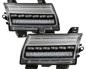 Spyder Auto Full LED Sequential Signal Front Bumper Lights Black Jeep Wrangler 2018-2019