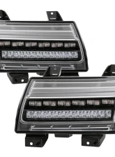 Spyder Auto Full LED Sequential Signal Front Bumper Lights Black Jeep Wrangler 2018-2019                                     - CBL-YD-JW18LED-SEQ-BK - Image 12