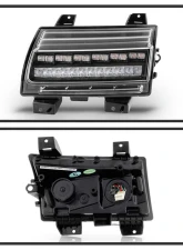 Spyder Auto Full LED Sequential Signal Front Bumper Lights Black Jeep Wrangler 2018-2019                                     - CBL-YD-JW18LED-SEQ-BK - Image 2