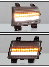Spyder Auto Full LED Sequential Signal Front Bumper Lights Black Jeep Wrangler 2018-2019                                     - CBL-YD-JW18LED-SEQ-BK - Image 6