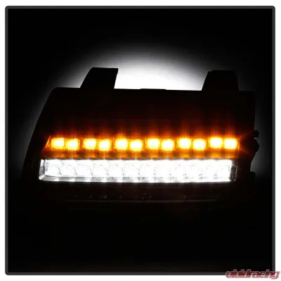 Spyder Auto Full LED Sequential Signal Front Bumper Lights Black Jeep Wrangler 2018-2019 - CBL-YD-JW18LED-SEQ-BK