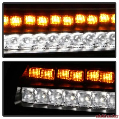 Spyder Auto Full LED Sequential Signal Front Bumper Lights Black Jeep Wrangler 2018-2019 - CBL-YD-JW18LED-SEQ-BK