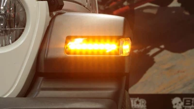 Spyder Auto Full LED Sequential Signal Front Bumper Lights Black Jeep Wrangler 2018-2019                                     - CBL-YD-JW18LED-SEQ-BK - Image 10