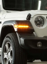 Spyder Auto Full LED Sequential Signal Front Bumper Lights Black Jeep Wrangler 2018-2019                                     - CBL-YD-JW18LED-SEQ-BK - Image 12