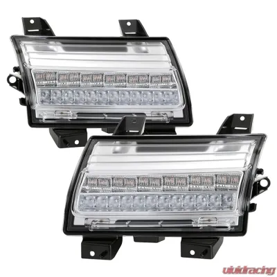 Spyder Auto Full LED Front Bumper Lights Sequential Signal Chrome for Jeep Wrangler 2018-2019 - CBL-YD-JW18LED-SEQ-C