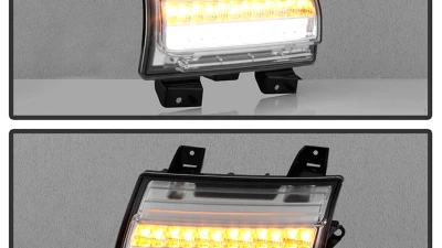 Spyder Auto Full LED Front Bumper Lights Sequential Signal Chrome for Jeep Wrangler 2018-2019                                     - CBL-YD-JW18LED-SEQ-C - Image 6