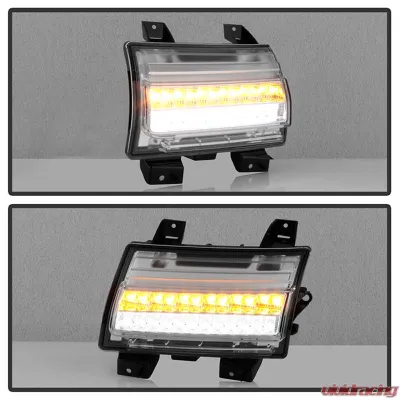 Spyder Auto Full LED Front Bumper Lights Sequential Signal Chrome for Jeep Wrangler 2018-2019 - CBL-YD-JW18LED-SEQ-C