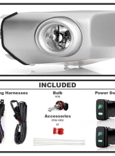 Spyder Auto Clear OEM Style Fog Lights with Switch for 2007-2014 Toyota FJ Cruiser                                     - F-TFJ07-C - Image 2