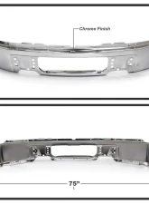 Spyder Auto Front Bumper Chrome for Ford F150 2009-2014, Without Fog Light Hole                                     - FB-FF15009-C - Image 2