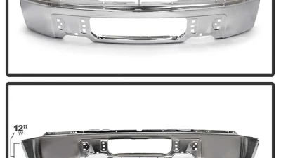 Spyder Auto Front Bumper Chrome for Ford F150 2009-2014, Without Fog Light Hole                                     - FB-FF15009-C - Image 2