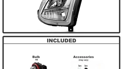 Spyder Auto OEM Style Fog Lights Left for Chevrolet Equinox 2018-2020, Clear Lens                                     - FL-CEQ18-L - Image 2