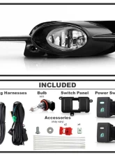 Spyder Auto Clear Fog Lights with Switch for Honda Civic 2-Door 2009-2011                                     - FL-CL-HC09-2D-C - Image 2