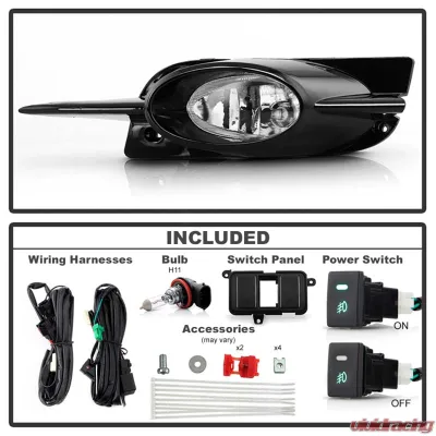 Spyder Auto Clear Fog Lights with Switch for Honda Civic 2-Door 2009-2011 - FL-CL-HC09-2D-C