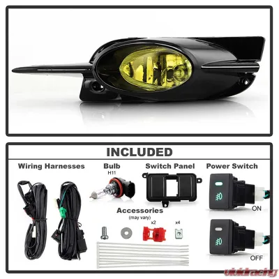 Spyder Auto Yellow OEM Fog Lights with Switch for Honda Civic 2-Door 2009-2011 - FL-CL-HC09-2D-Y
