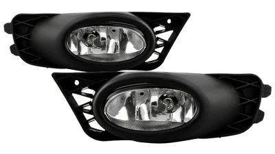 Spyder Auto Clear OEM Fog Lights with Switch for Honda Civic 4-Door 2009-2011                                     - FL-CL-HC09-4D-C - Image 4