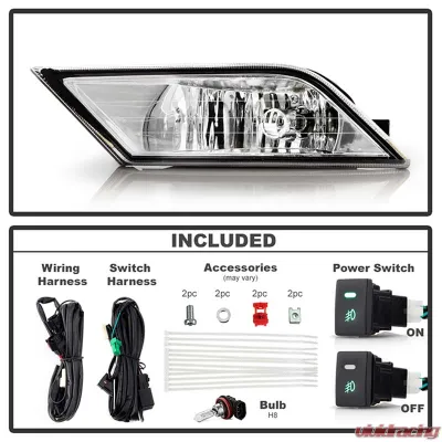 Spyder Auto Clear OEM Fog Lights with Switch for Honda Odyssey EX|EXL|LX 2011-2014 - FL-CL-HODY2011-C