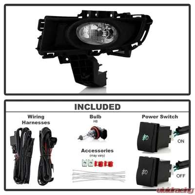 Spyder Auto Clear OEM Fog Lights with Switch for Mazda 3 4-Door 2007-2008 Non-Sport/Gt - FL-CL-MAZ307-C