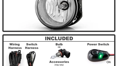 Spyder Auto Clear Fog Lights for Dodge Charger 2005-2008, OEM Fit, Durable Design                                     - FL-DCH05-C - Image 2