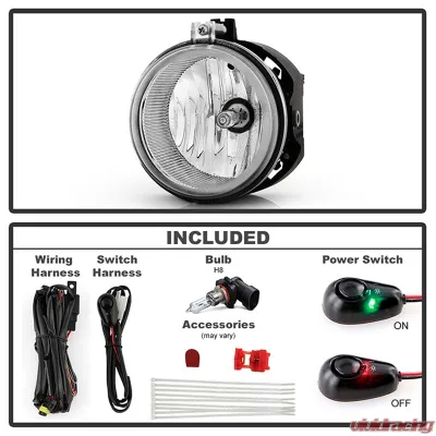 Spyder Auto Clear Fog Lights for Dodge Charger 2005-2008, OEM Fit, Durable Design - FL-DCH05-C