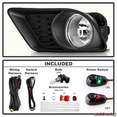Spyder Auto Clear OEM Style Fog Lights with Switch for Dodge Charger 2011-2014 - FL-DCH2011-C