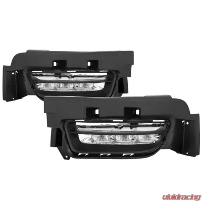 Spyder Auto LED Fog Lights with Universal Switch for 2015-2020 Dodge Charger, Clear - FL-DCH2015-LED-C