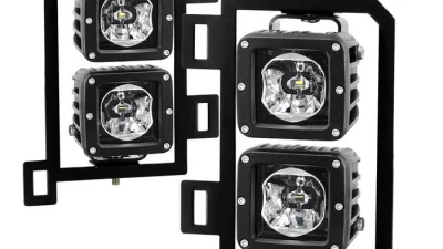 Spyder Auto Full LED Fog Lights with Bracket and Universal Switch for Dodge Ram 1500 2013-2018                                     - FL-DR13-LED-C - Image 9