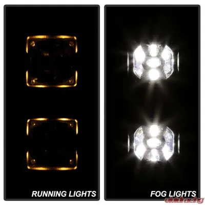 Spyder Auto Full LED Fog Lights with Bracket and Universal Switch for Dodge Ram 1500 2013-2018 - FL-DR13-LED-C