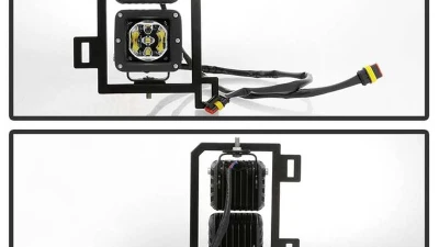 Spyder Auto Full LED Fog Lights with Bracket and Universal Switch for Dodge Ram 1500 2013-2018                                     - FL-DR13-LED-C - Image 2