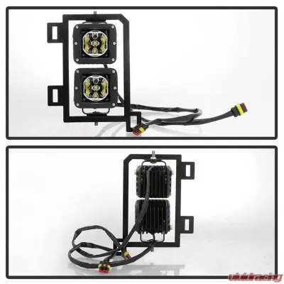 Spyder Auto Full LED Fog Lights with Bracket and Universal Switch for Dodge Ram 1500 2013-2018 - FL-DR13-LED-C