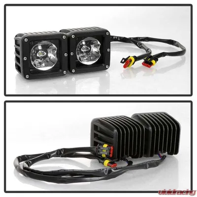 Spyder Auto Full LED Fog Lights with Bracket and Universal Switch for Dodge Ram 1500 2013-2018 - FL-DR13-LED-C