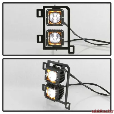 Spyder Auto Full LED Fog Lights with Bracket and Universal Switch for Dodge Ram 1500 2013-2018 - FL-DR13-LED-C
