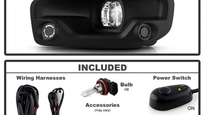 Spyder Auto Halogen OEM Style Fog Lights for Dodge Ram 2500 | 3500 2019-2022, Universal Switch                                     - FL-DR19-25-C - Image 2