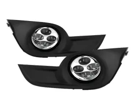 Spyder Auto Clear LED DRL Fog Lights with Switch for 2013-2015 Nissan Altima Sedan