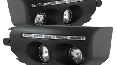 Spyder Auto Black Fog Lights with LED DRL for Toyota FJ Cruiser 2007-2014                                     - FL-DRL-TFJ07-BK - Image 3