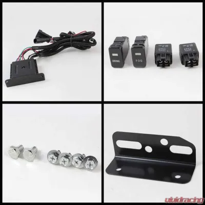 Spyder Auto Black Fog Lights with LED DRL for Toyota FJ Cruiser 2007-2014 - FL-DRL-TFJ07-BK