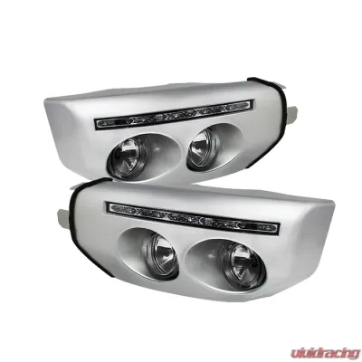 Spyder Auto Clear Fog Lights with LED DRL and Switch for Toyota FJ Cruiser 2007-2014 - FL-DRL-TFJ07-C