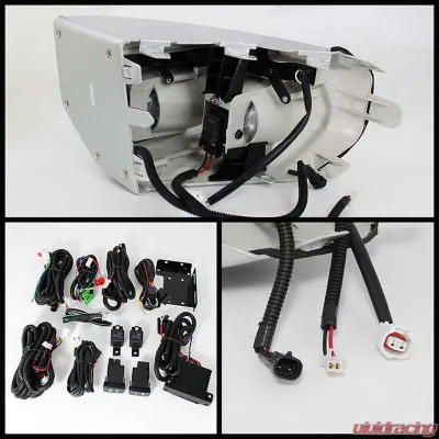 Spyder Auto Clear Fog Lights with LED DRL and Switch for Toyota FJ Cruiser 2007-2014 - FL-DRL-TFJ07-C
