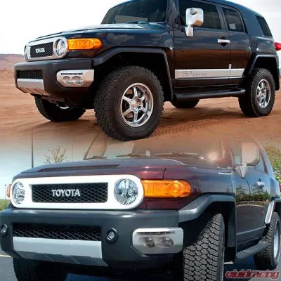 Spyder Auto Clear Fog Lights with LED DRL and Switch for Toyota FJ Cruiser 2007-2014 - FL-DRL-TFJ07-C