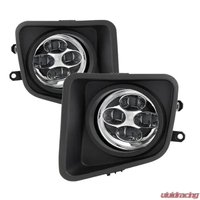 Spyder Auto Clear DRL LED Fog Lights with Switch for Toyota Tundra 2014-2018 - FL-DRL-TTU14-C