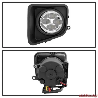 Spyder Auto Clear DRL LED Fog Lights with Switch for Toyota Tundra 2014-2018 - FL-DRL-TTU14-C