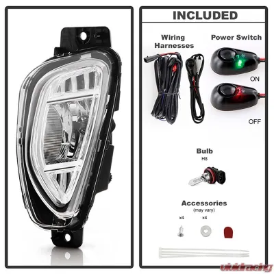 Spyder Auto Clear OEM Style Fog Lights with Switch for Ford Escape 2020-2022 - FL-FESC2020-C