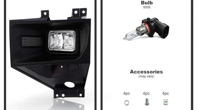 Spyder Auto OEM Style Fog Lights Left Clear for Ford Super Duty F250 F350 2017-2019                                     - FL-FF25017-L - Image 2