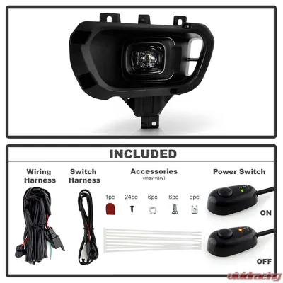 Spyder Auto Full LED Fog Lights with Switch Clear for Ford Ranger 2019-2021 - FL-FR19-LED-C