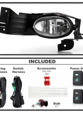 Spyder Auto Clear OEM Fog Lights with Switch for Honda Accord 2-Door 2008-2009                                     - FL-HA08-C - Image 2